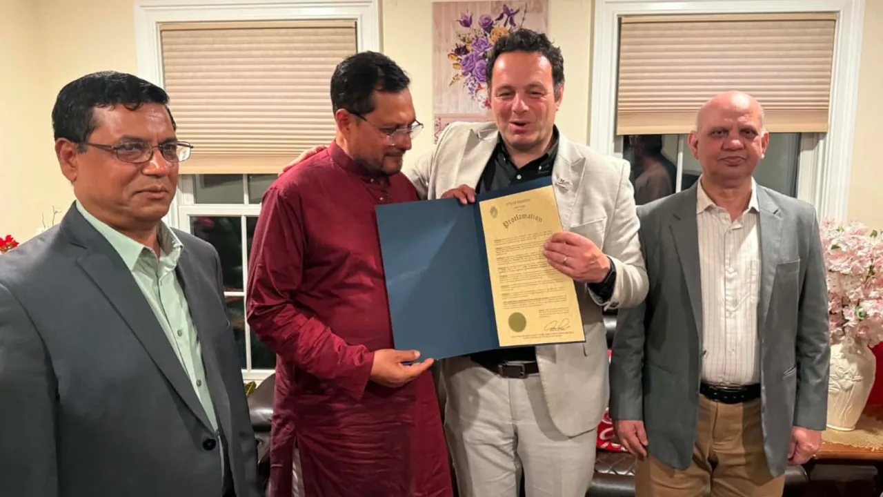 এমপি আবু সুফিয়ানকে প্যাটারসন সিটির সম্মাননা