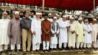 লংমার্চ : লালদিঘী ময়দান পরিদর্শন ১১ দলীয় ঐক্যের নেতাদের