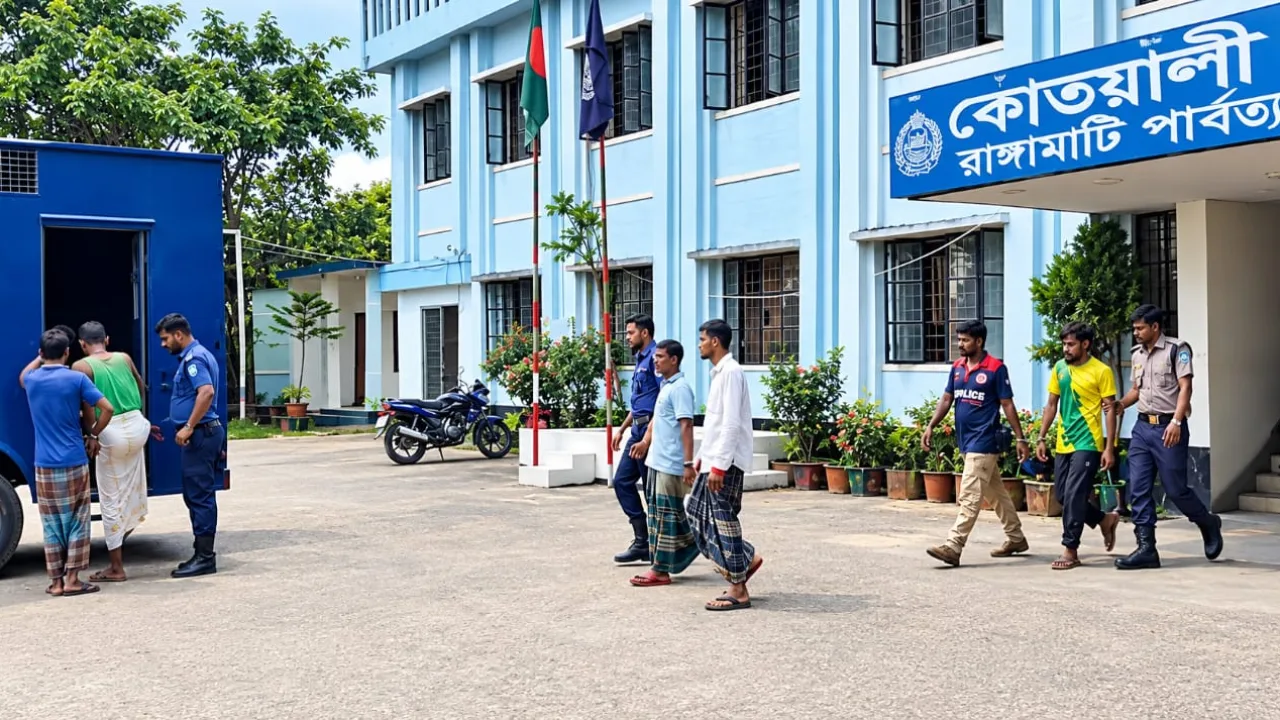 রাঙামাটিতে পুলিশের বিশেষ অভিযানে মাদক কারবারি-সেবীসহ গ্রেপ্তার ১০