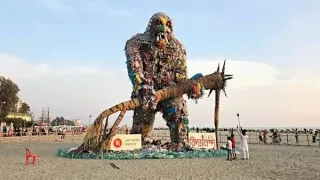 কক্সবাজার সৈকতে ৫০ ফুটের দৈত্য ভাস্কর্য, সচেতনতা বাড়ানোর উদ্যোগ